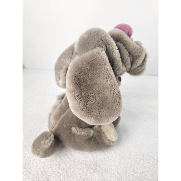 Vintage Wrinkles Dog Plush Stuffed Animal Ganz Bros 1984 80s Beige 354078 - Picture 2 of 11